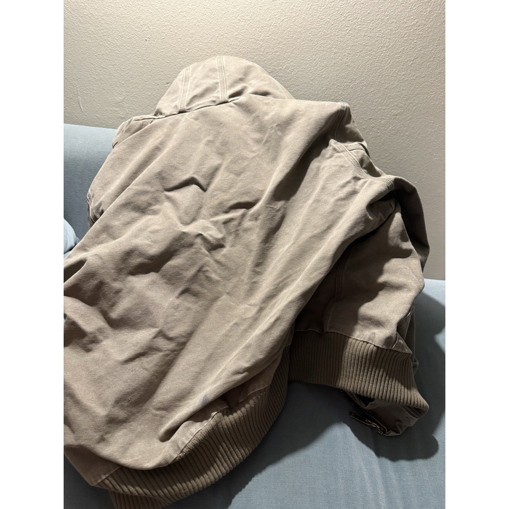 Carhartt J130 Desert Duck Jacket XL Hooded Quilt Lined Workwear - Picture 15 of 15